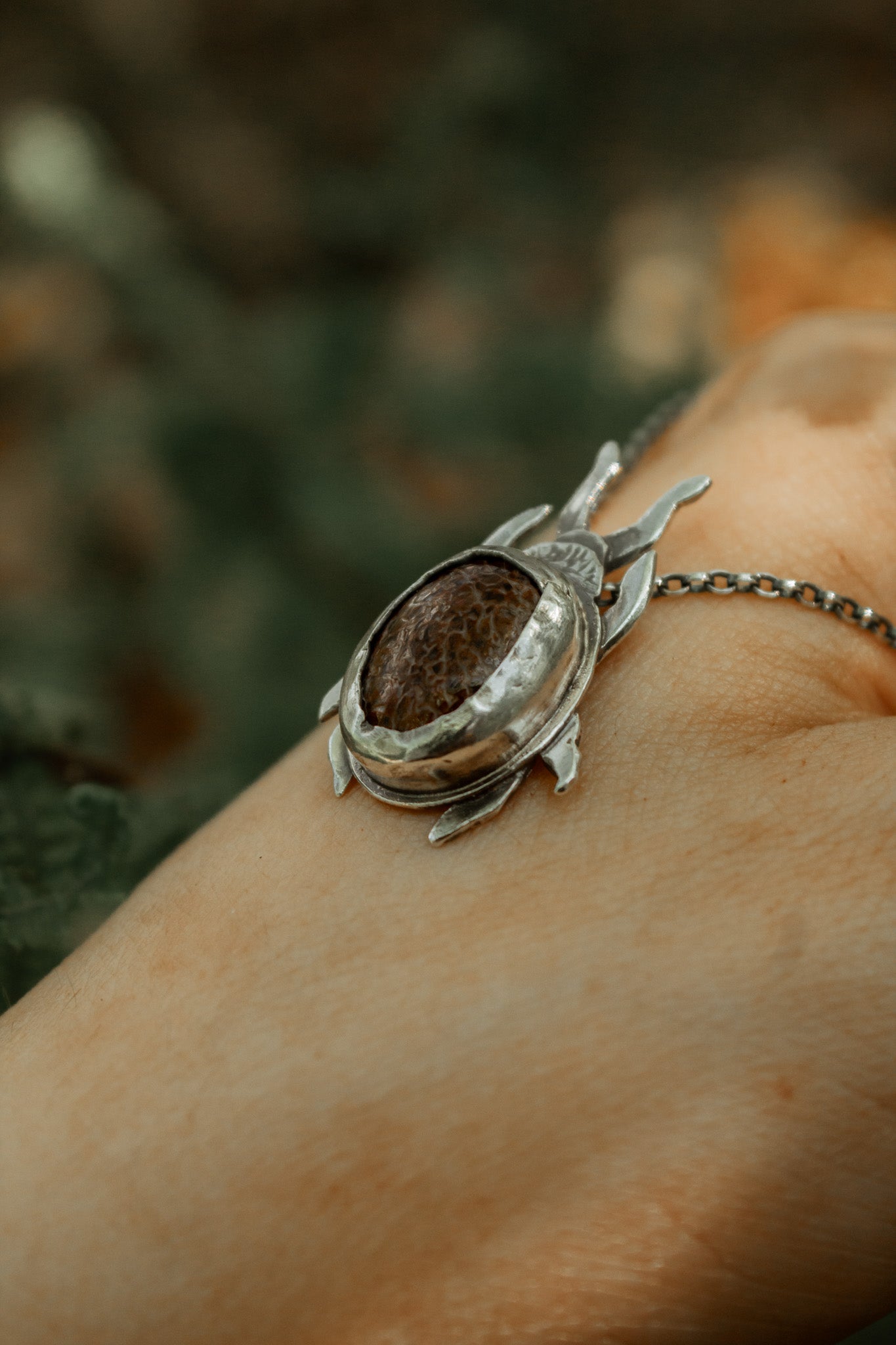 Norman the Beetle Neckalace