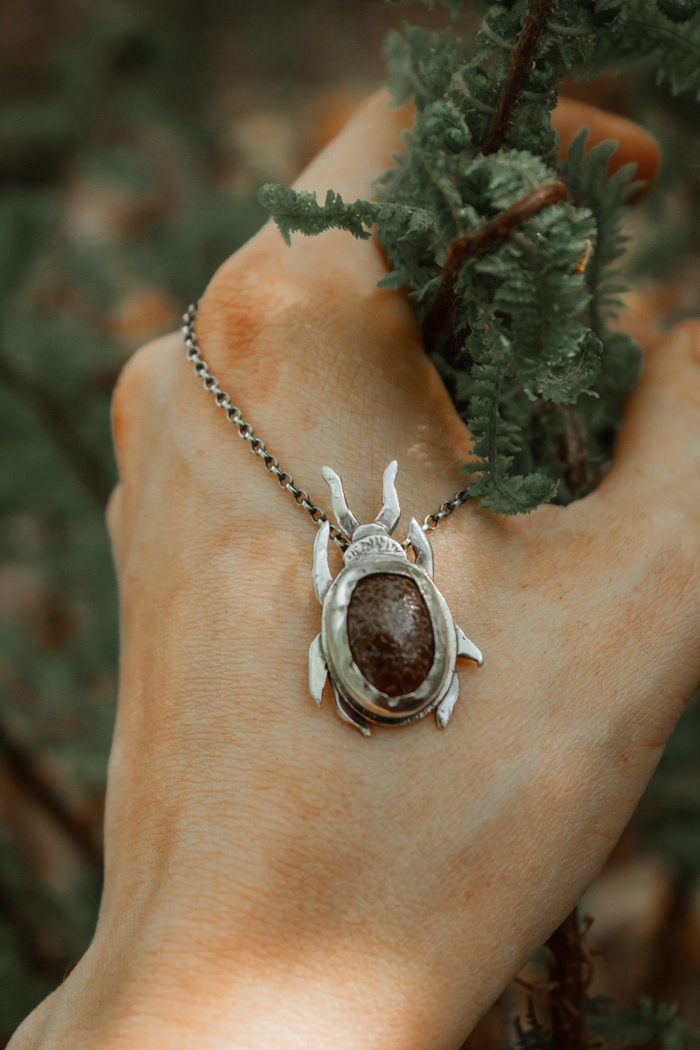Norman the Beetle Neckalace