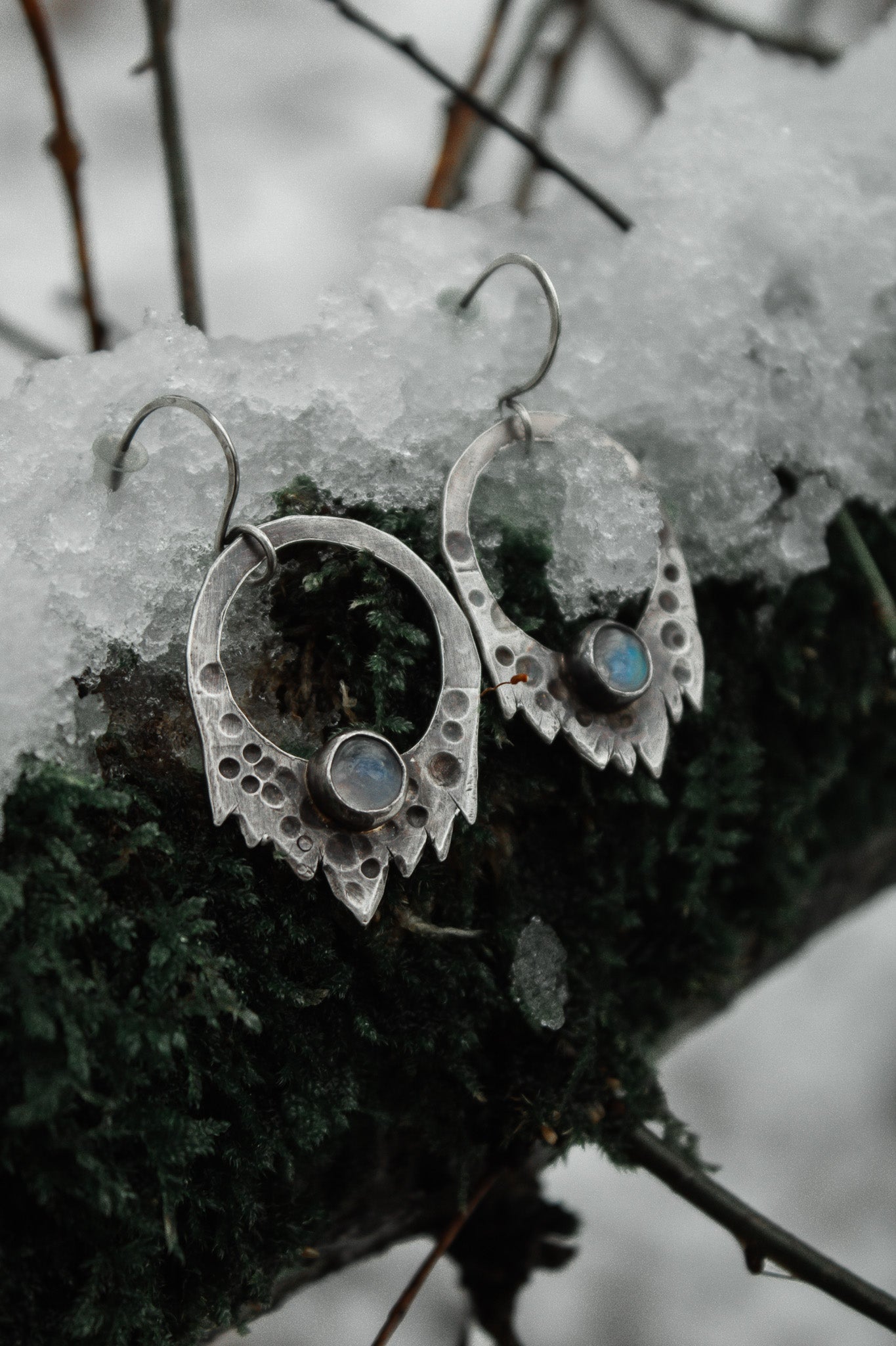 "Icicle Hoops" Earrings