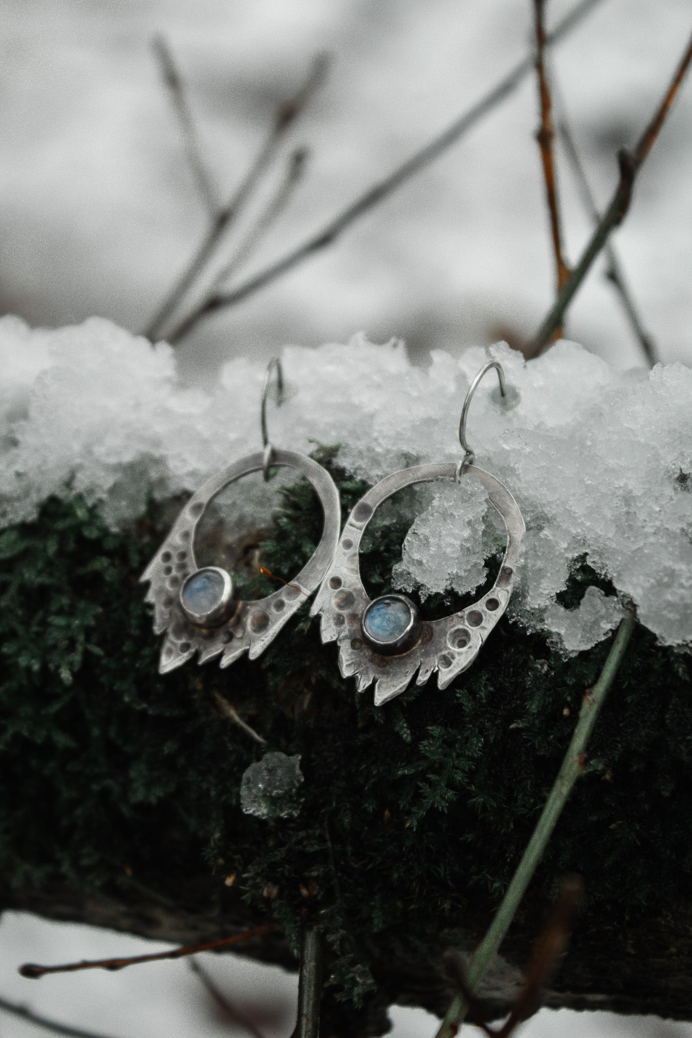 "Icicle Hoops" Earrings