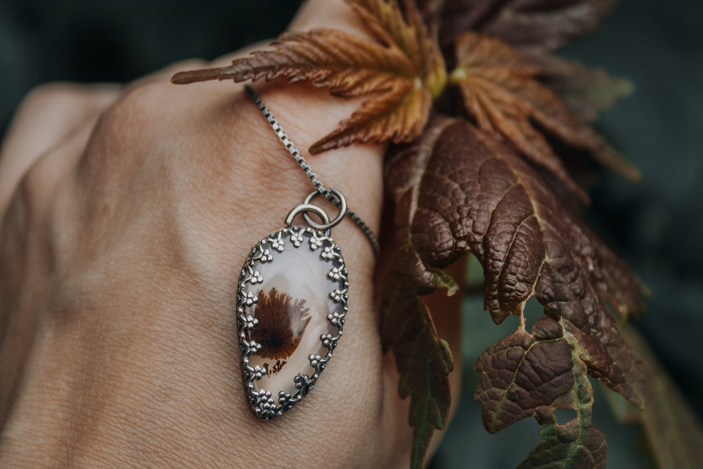 "The Otter & Cattail" Oracle Necklace