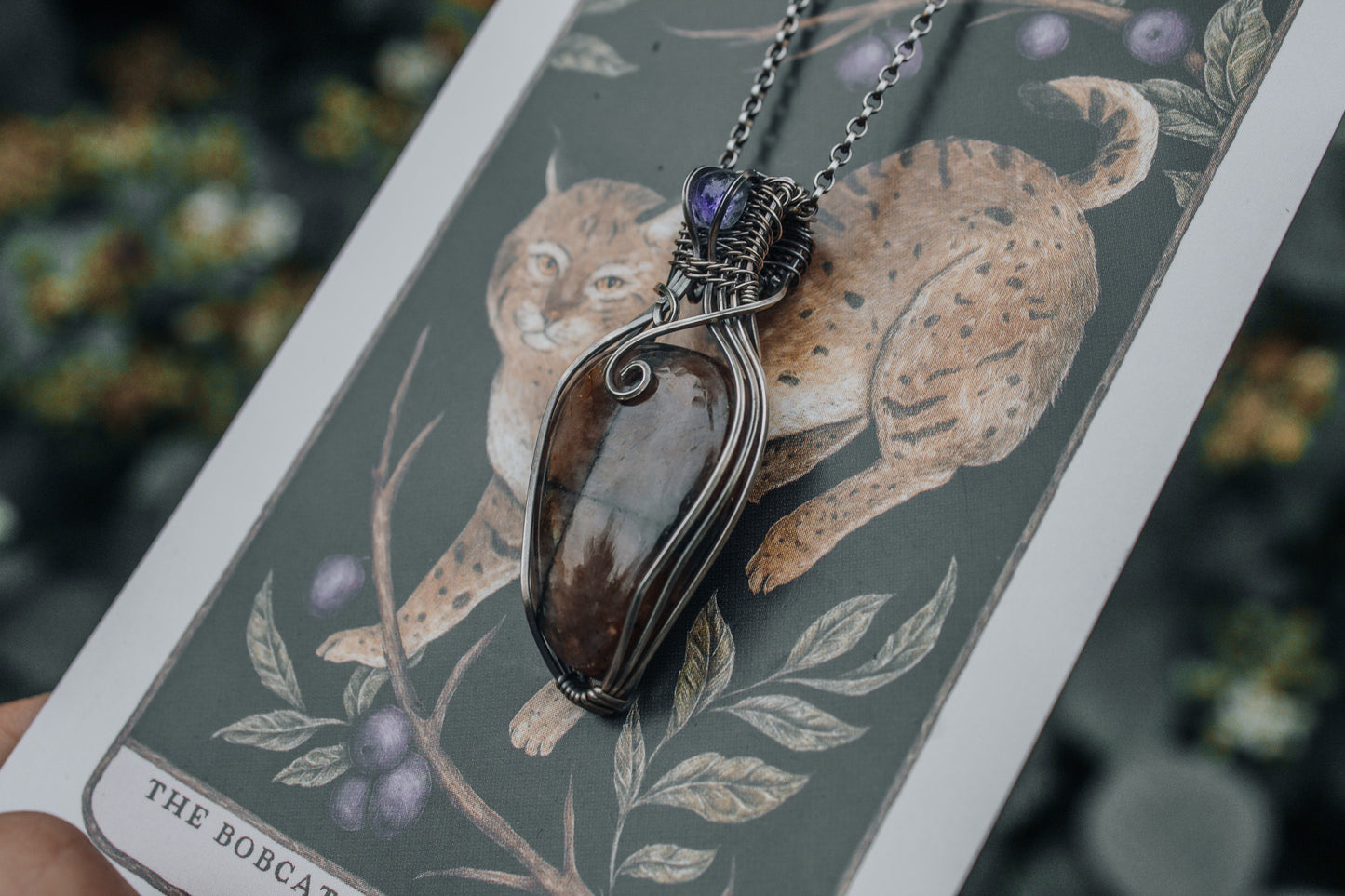 "The Bobcat & Blackthorn" Oracle Necklace