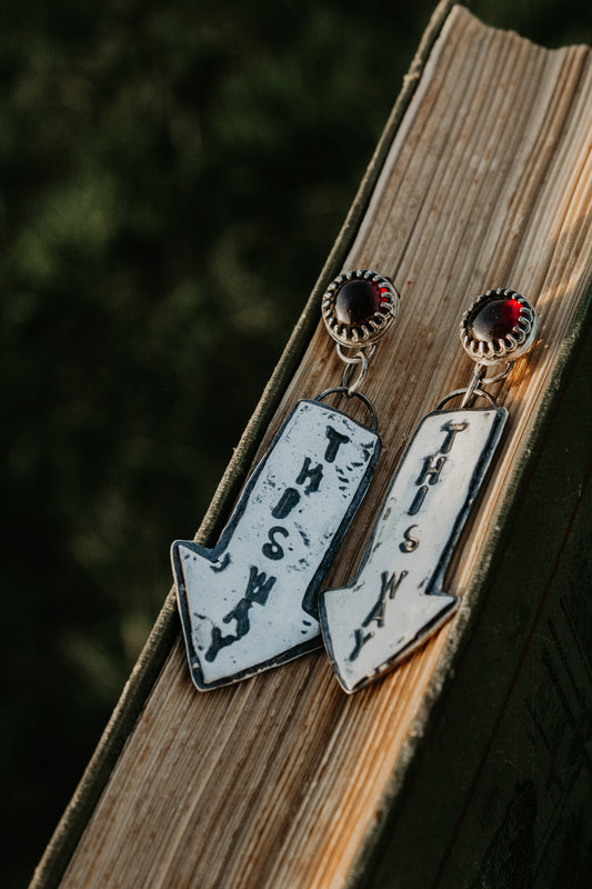"This Way" Earring Studs