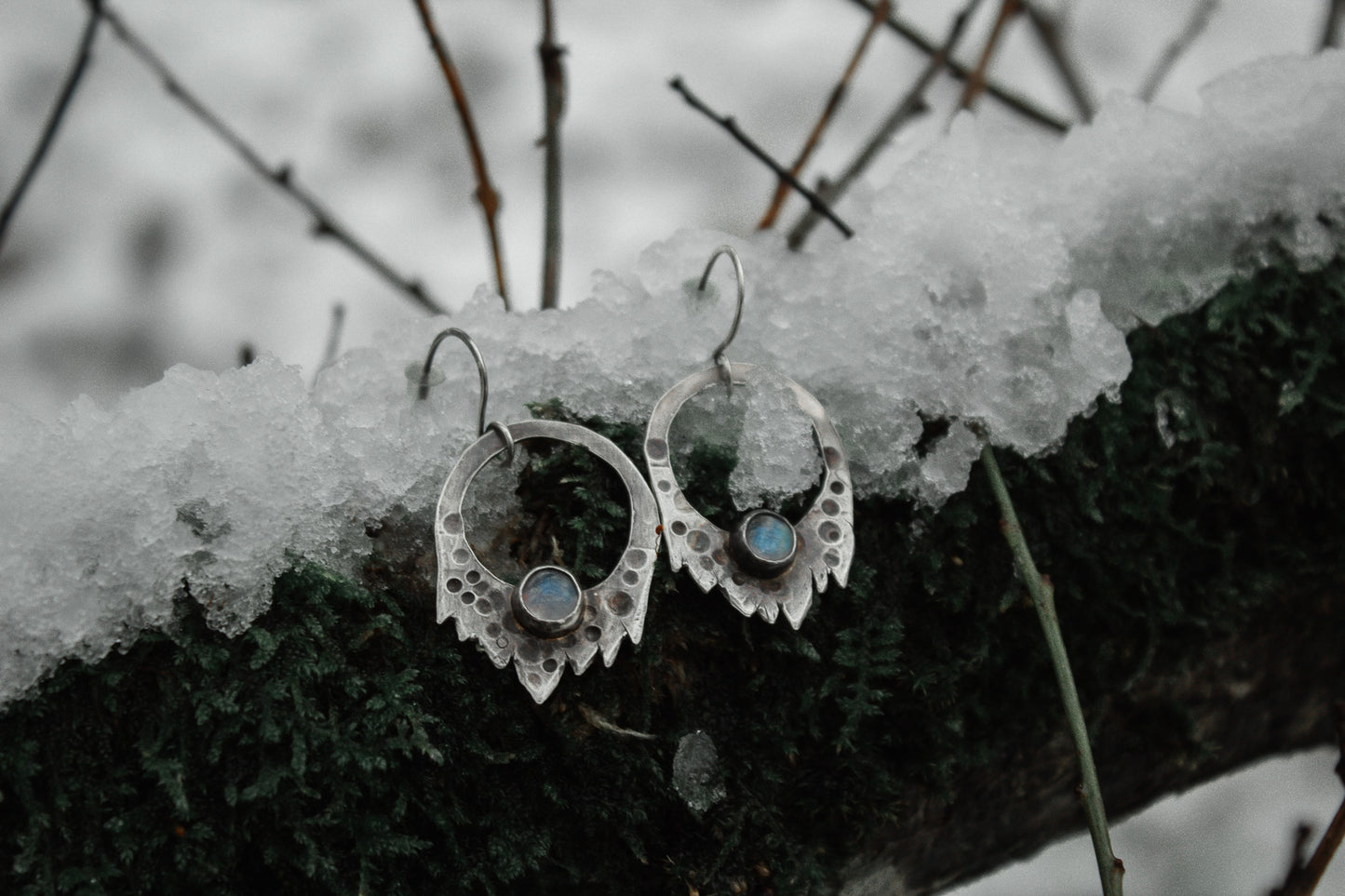 "Icicle Hoops"  Earrings