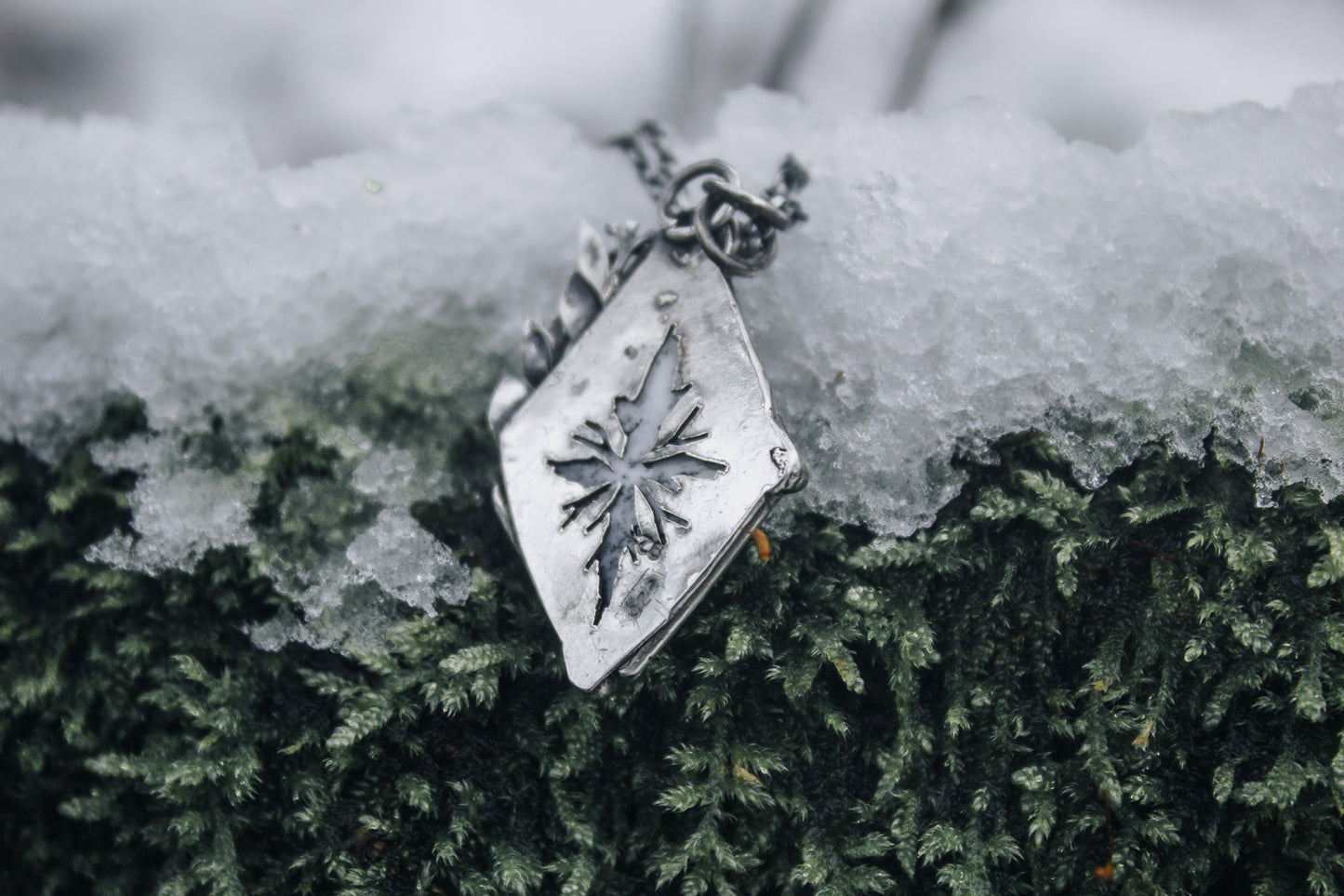 "Silverleaf Frost" Necklace