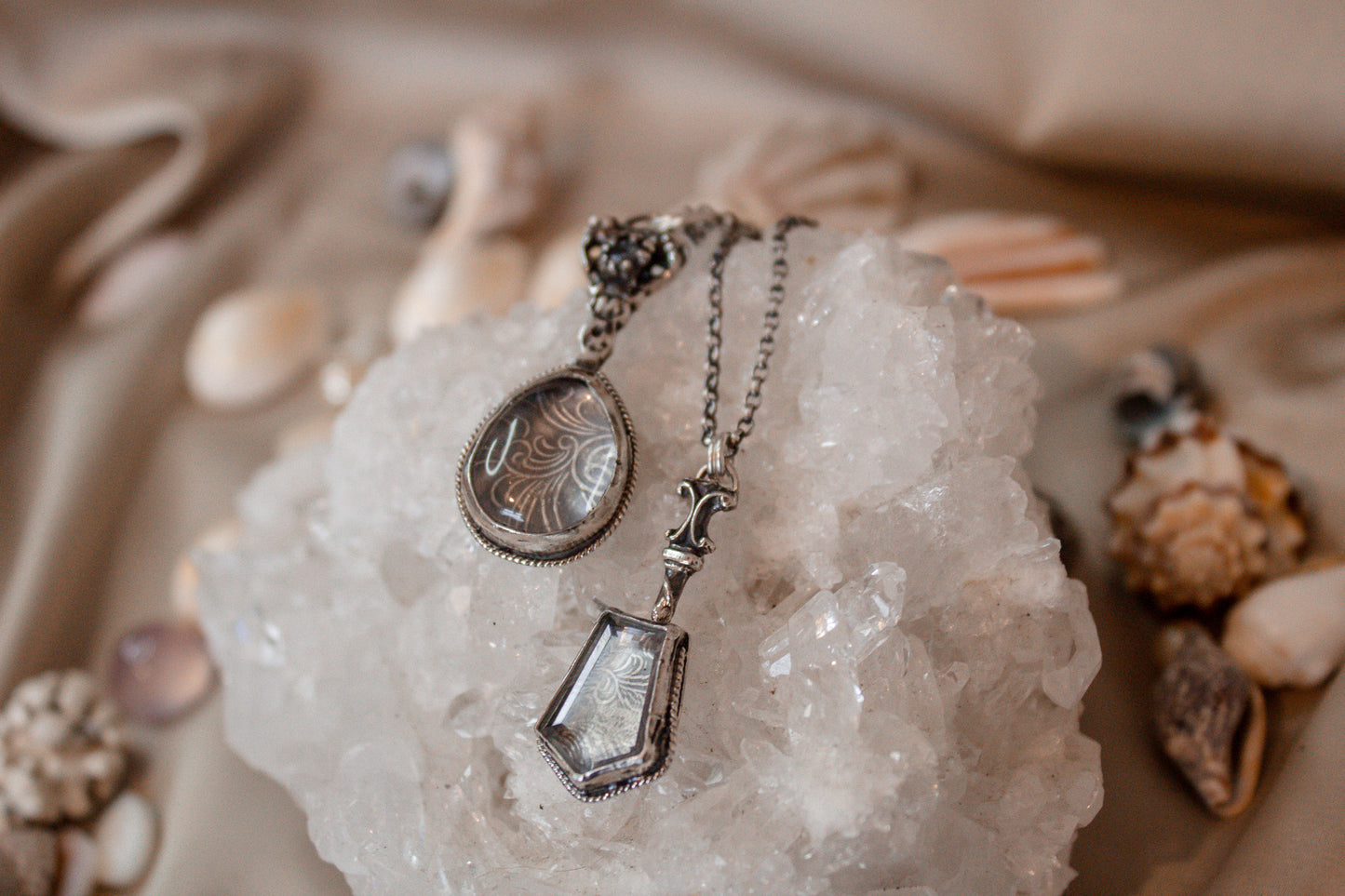 "Narcissus Mirrors" Necklaces