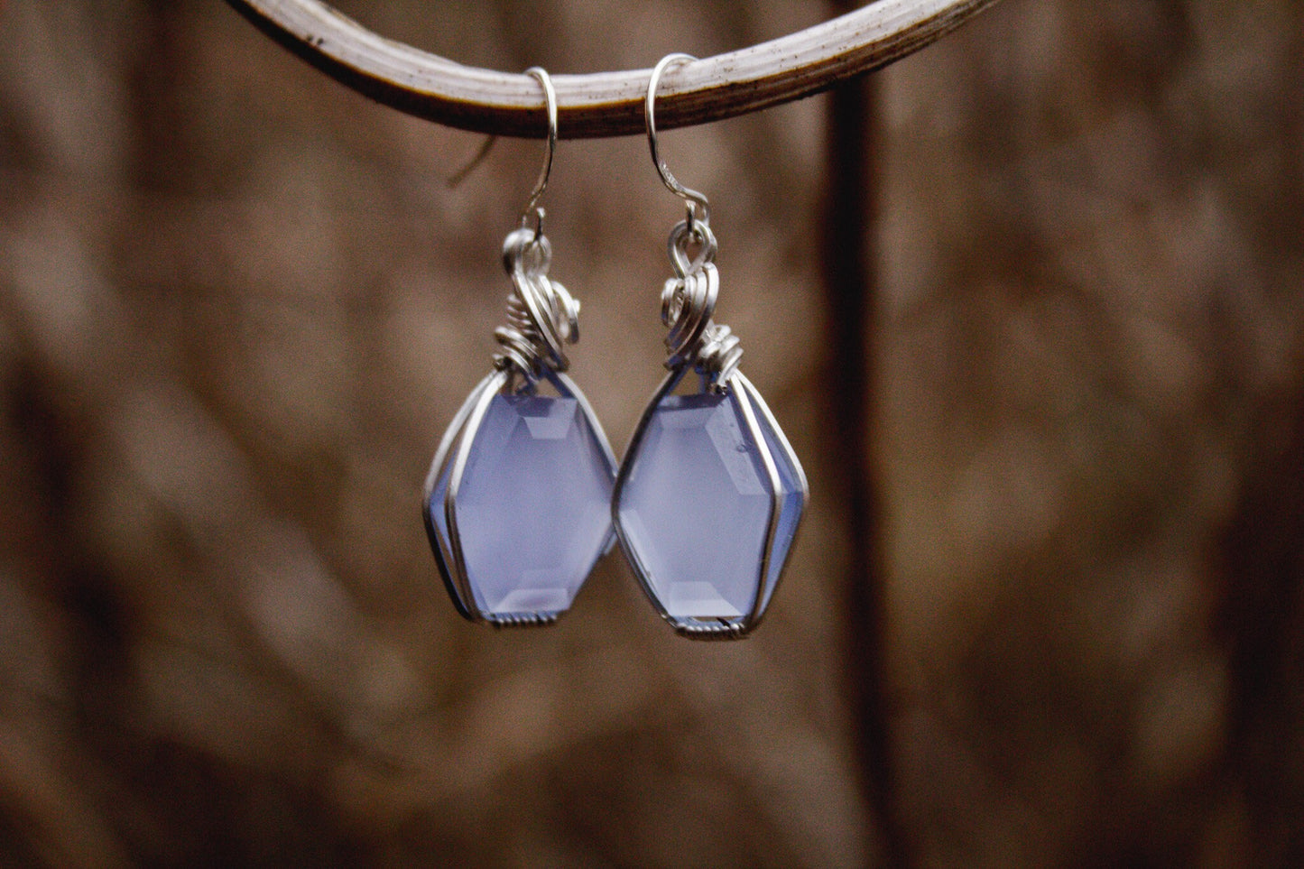 Blue Chrysoprase Earrings